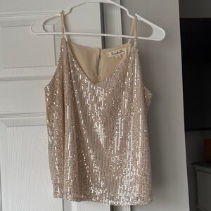 Vine & Love Shimmering Gold Sequin Camisole